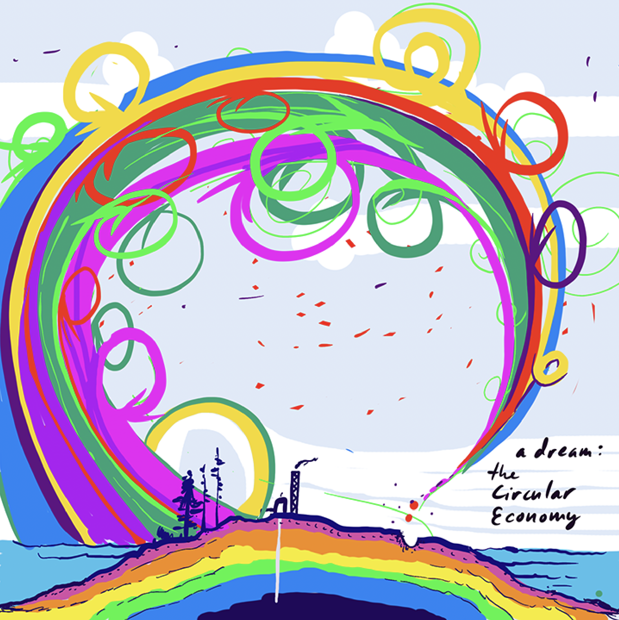 Illustration of circular economy by Andrew Fearnside