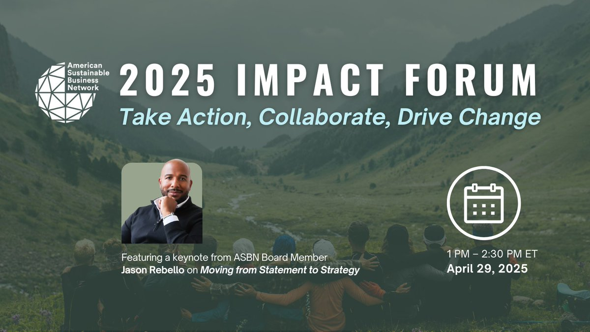 Image with information about the 2025 ASBN Impact Forum